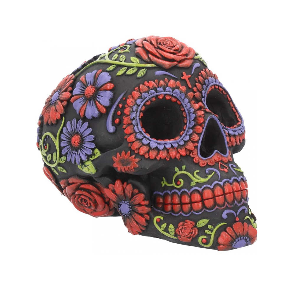 Nemesis Now - Sugar Blooms Figurine - Crâne - Multicolore